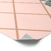Impression d'art mural rose personnalisée Caniche  (Coin)