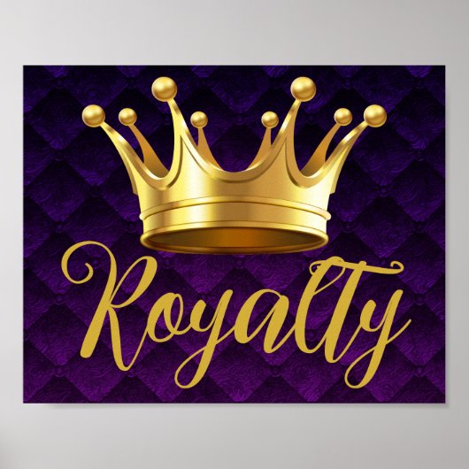 Impression d'art mural Royal Crown Purple Plush (Devant)