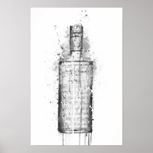 Impression d'art mural 'Steel Grey' de bouteille d (Devant)