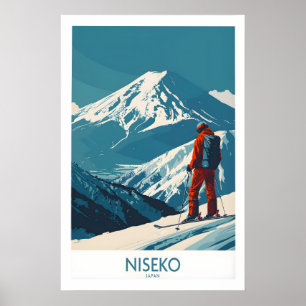 Impression d'art Niseko - Affiche de ski Japon 1