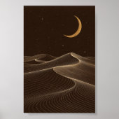 Impression d'art Nocturne Desert Line (Devant)