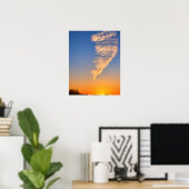 Impression d'art non encadrée Sunset Feather Cloud (Bureau à domicile)