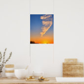 Impression d'art non encadrée Sunset Feather Cloud (Cuisine)