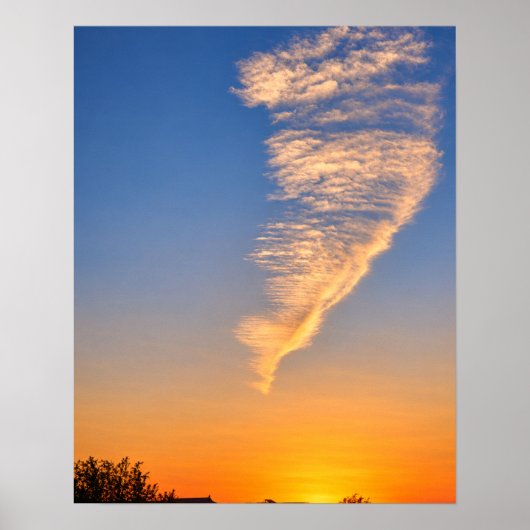 Impression d'art non encadrée Sunset Feather Cloud (Devant)