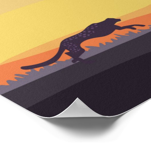 Impression d'art non estampillée Cheetah 14 po x 1 (Coin)