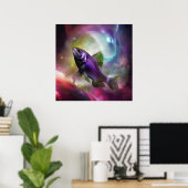 Impression d'art numérique de fantaisie IA Poisson (Bureau à domicile)