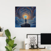 Impression d'art numérique de fantaisie IA Super L (Bureau à domicile)