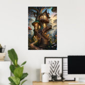 Impression d'art numérique de fantasy Fae Haven He (Bureau à domicile)