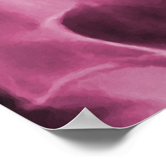 Impression d'art numérique rose (Coin)