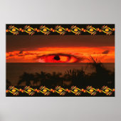 Impression d'art Océan Tropical Coucher de Soleil  (Devant)