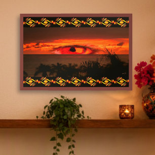 Impression d'art Océan Tropical Coucher de Soleil