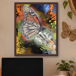 Impression d'art Papillon Abstrait Anniversaire PV