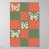Impression d'art Papillon Damier (Devant)
