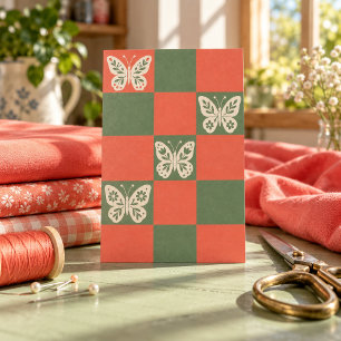 Impression d'art Papillon Damier