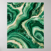 Impression d'art pliée de rivière en malachite (Devant)