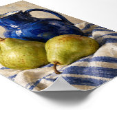 Impression d'art Poire et Pichet Bleu (Coin)
