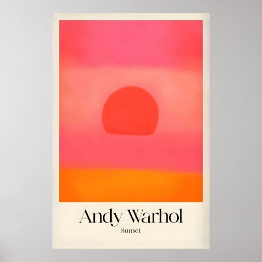 Impression d'art pop Andy Warhol Sunset Pink Orang (Devant)
