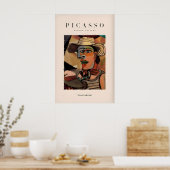 Impression d'art Portrait Abstrait Chapeau de Pail (Cuisine)