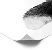 Impression d'art Renard Couronne de fleurs Noir Bl (Coin)