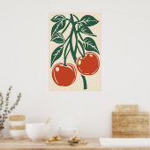 Impression d'art rétro Cerise - Mur de cuisine - I (Cuisine)