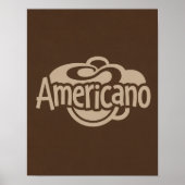 Impression d'art rétro typographique Café Américan (Devant)
