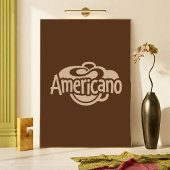 Impression d'art rétro typographique Café Américan