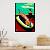 Impression d'art saumon (Cuisine)