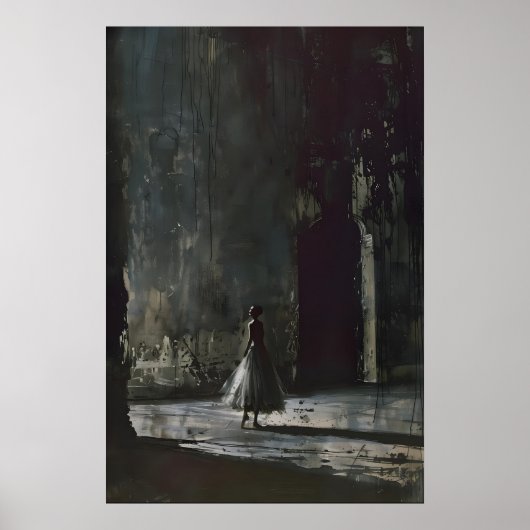 Impression d'art silhouette de ballerine, Cottagec (Devant)