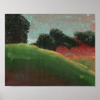 Impression d'art sous un lever de soleil campagnar