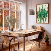 Impression d'art sur toile abstraite vert émeraude