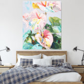Impression d'art sur toile d'Anthurium tropical (Insitu(Chambre))