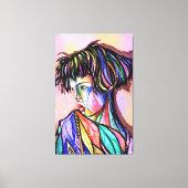Impression d'art sur toile de dame peinte (Recto)