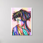 Impression d'art sur toile de dame peinte (Recto)