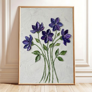 Impression d'art sur toile violet profond pour mai
