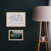 Impression d'art typographique de l'ours grizzly b