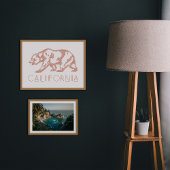 Impression d'art typographique de l'ours grizzly r