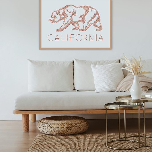 Impression d'art typographique de l'ours grizzly r