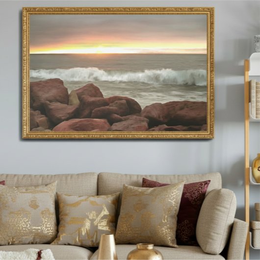Impression d'art Vagues et Rochers 0893