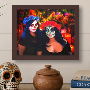 Impression d'art Vallarta Catrinas Fleurs & Bougie