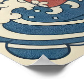 Impression d'art Yokai Esprit stylisé au long cou (Coin)