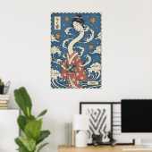 Impression d'art Yokai Esprit stylisé au long cou (Bureau à domicile)