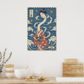Impression d'art Yokai Esprit stylisé au long cou (Cuisine)