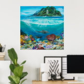 Impression dauphin sur (Bureau à domicile)