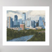 Impression d'Austin Skyline Peint Art (Devant)