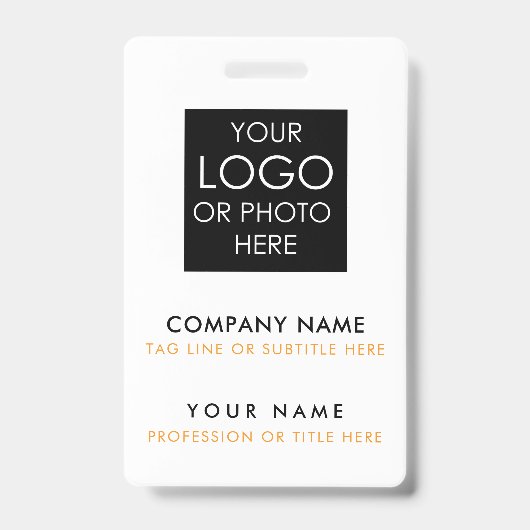 Impression de badge d'identification personnalisé  (Avant)