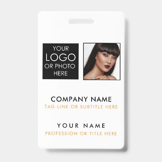 Impression de badge d'identification personnalisé (Avant)