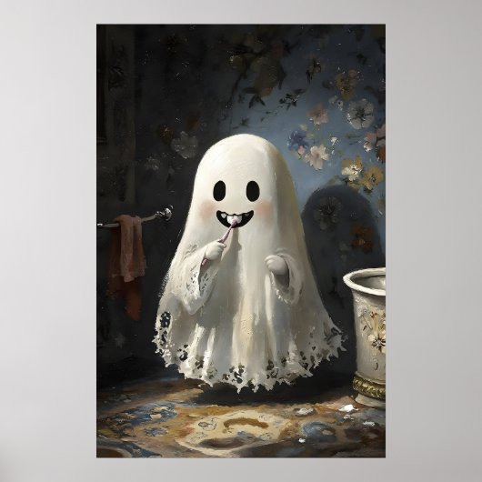 Impression de baignoire de fantôme se brossant les (Devant)