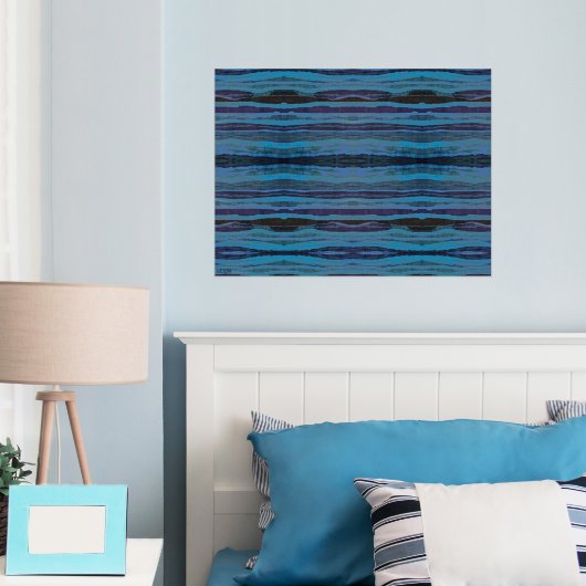 Impression de bandes Batik ondulées (In situ (chambre))