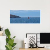 Impression de bateau à voile orange et rouge (Bureau à domicile)
