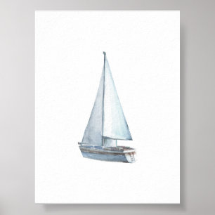 Impression de bateau aquarelle